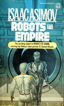 Robots and Empire by Isaac Asimov book cover