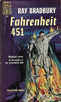 Fahrenheit 451 by Ray Bradbury book cover